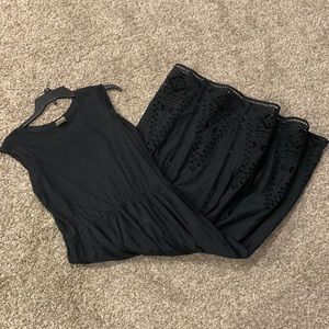 Matilda Jane Good Hart Enchanted Garden Sundial Eyelet Midi black  Dress…